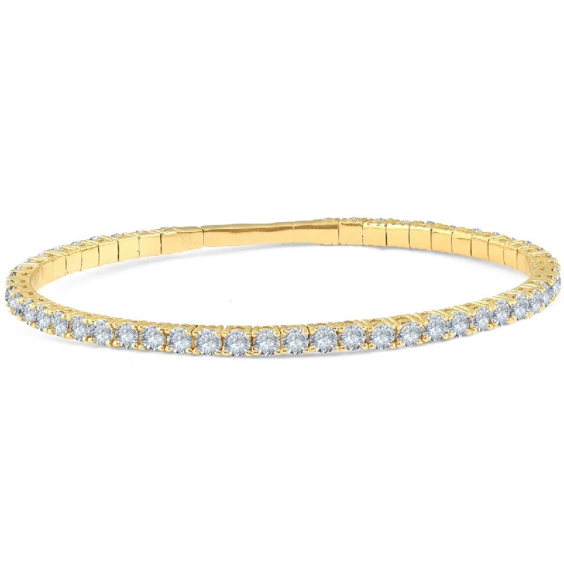 Women’s exclusive bracelet-5.50 Ct Diamond Bangle Flexible Bracelet 7" (G/H-S2/I1)