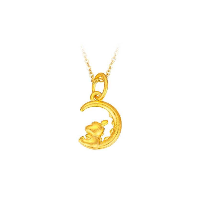 Women’s bridal pendant necklace-Copper Cute Dragon Pendant Necklace