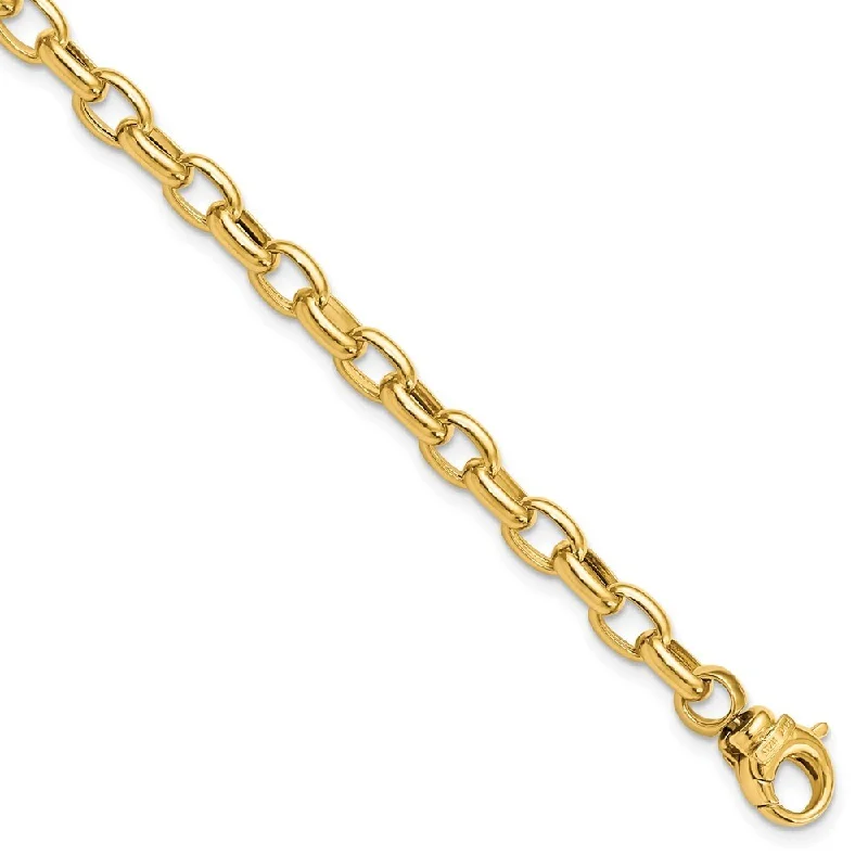 Women’s modern bracelet-14k Yellow Gold 4.98mm Polished Fancy Link Bracelet, 7.5"