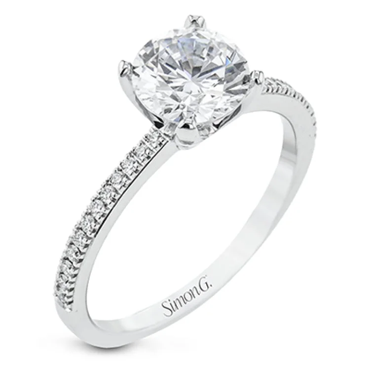 Women’s custom engagement ring with engraving-LR2874 ENGAGEMENT RING