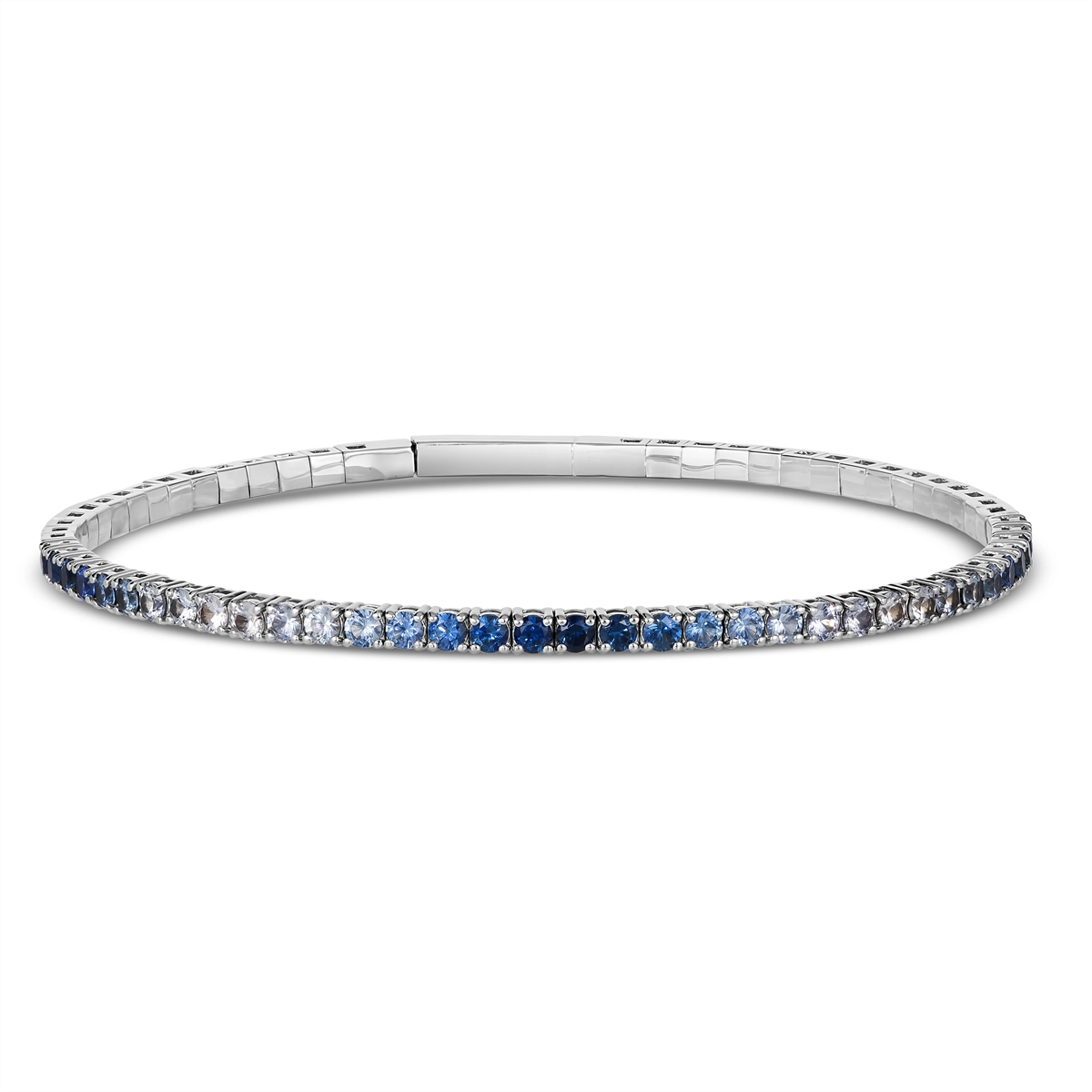 Women’s chunky bangle-Le Vian 14K Vanilla Gold Denim Ombre Sapphire Bangle Bracelet