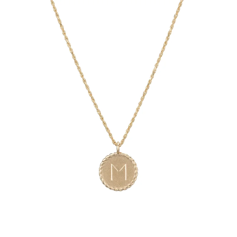 Women’s gold necklace-Mini Imperial Disc Pendant Necklace