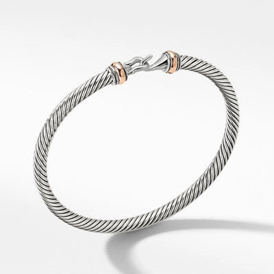 Women’s gemstone-studded bracelet-David Yurman 4mm Buckle Classic Cable Bracelet