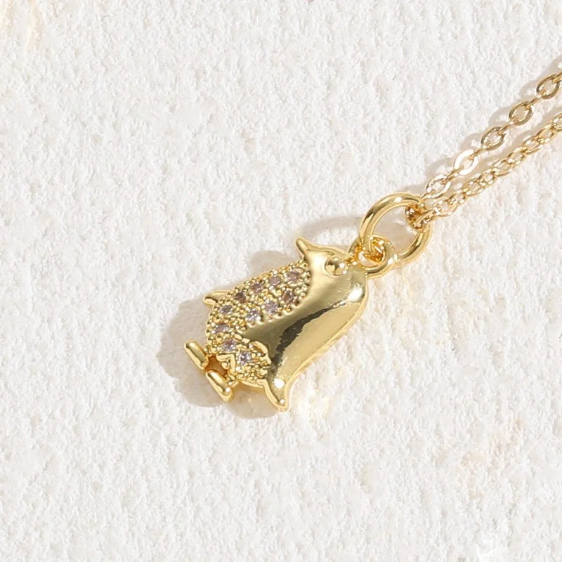 Penguin 14K Real Gold