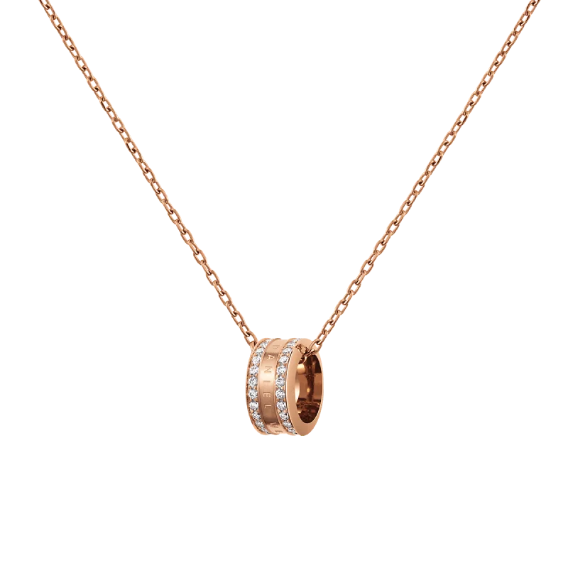 Women’s statement necklace-Elan Lumine Necklace Rose Gold