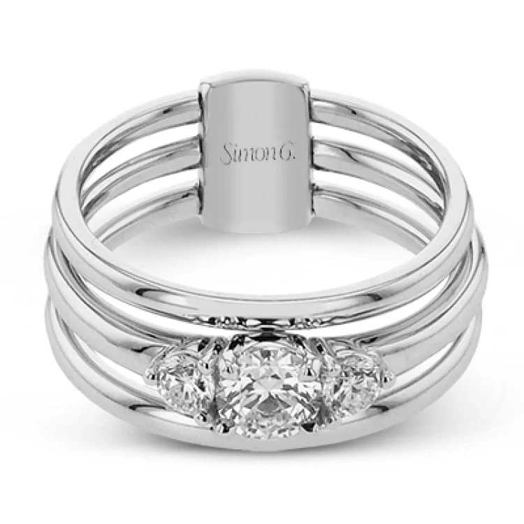 Women’s engraved engagement ring-LR4810 ENGAGEMENT RING