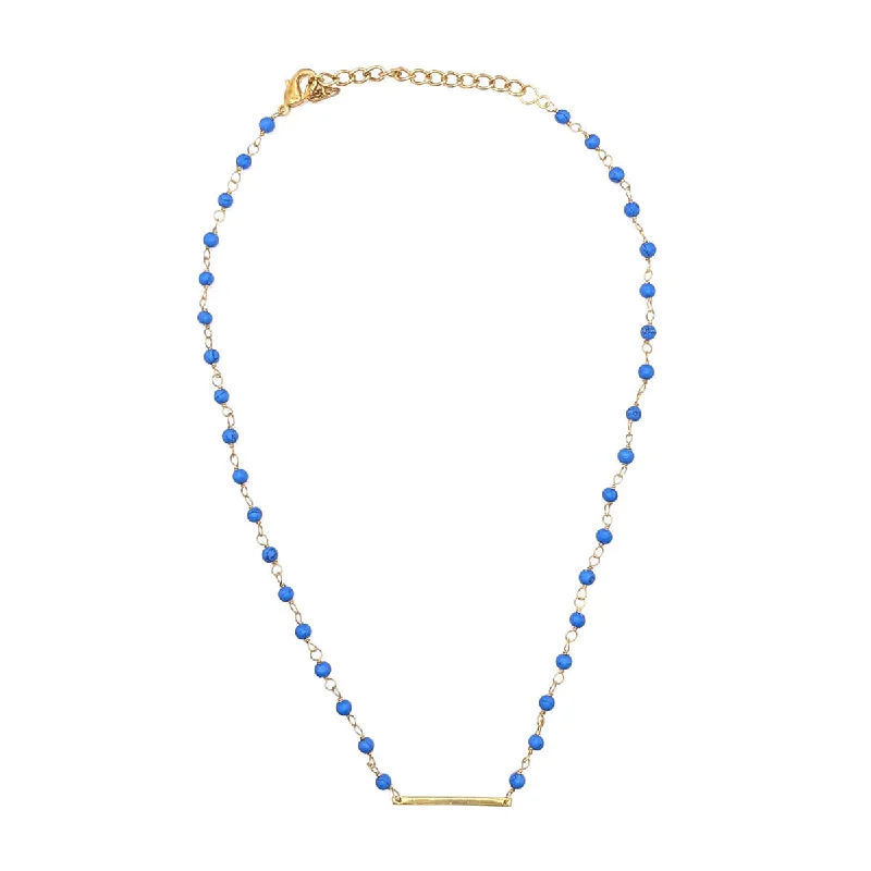 Women’s chic necklace-Coastal Choker Blue