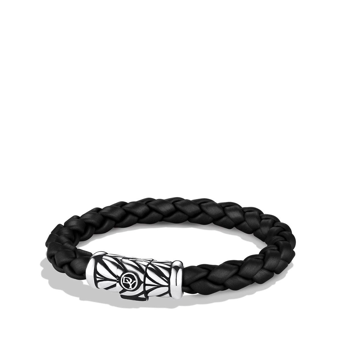 Women’s vintage-inspired bracelet-David Yurman 8mm Black Rubber Bracelet