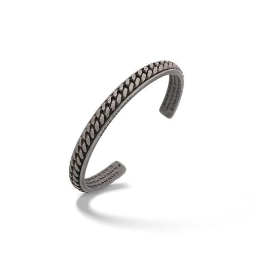 Women’s floral bracelet-Marco Dal Maso Ulysses Oxidized Silver Cuff Bracelet