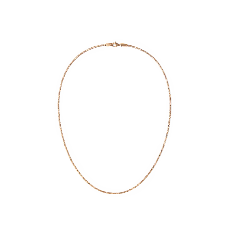 Women’s modern chain necklace-Tide Mesh Necklace Rose Gold 1.8