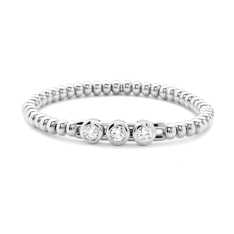 Women’s luxury bracelet-Hullchi Belluni 18K White Gold Diamond Bracelet