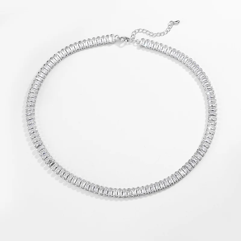 6mm White Gold Color Necklace