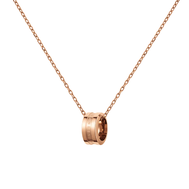 Women’s crystal pendant necklace-Elan Necklace Rose Gold