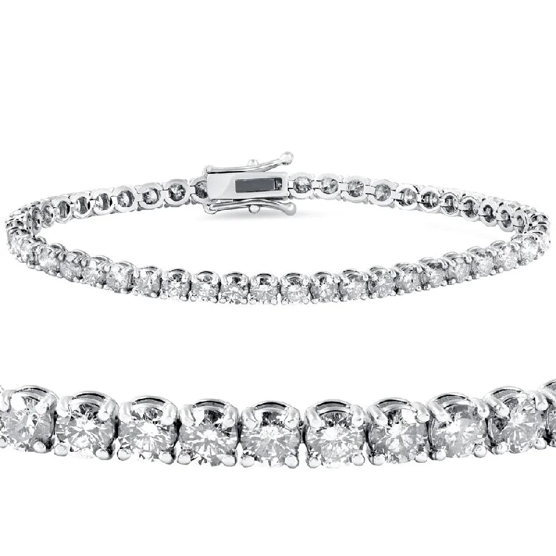 Women’s high-end bracelet-8ct White Gold Round Diamond Tennis Bracelet