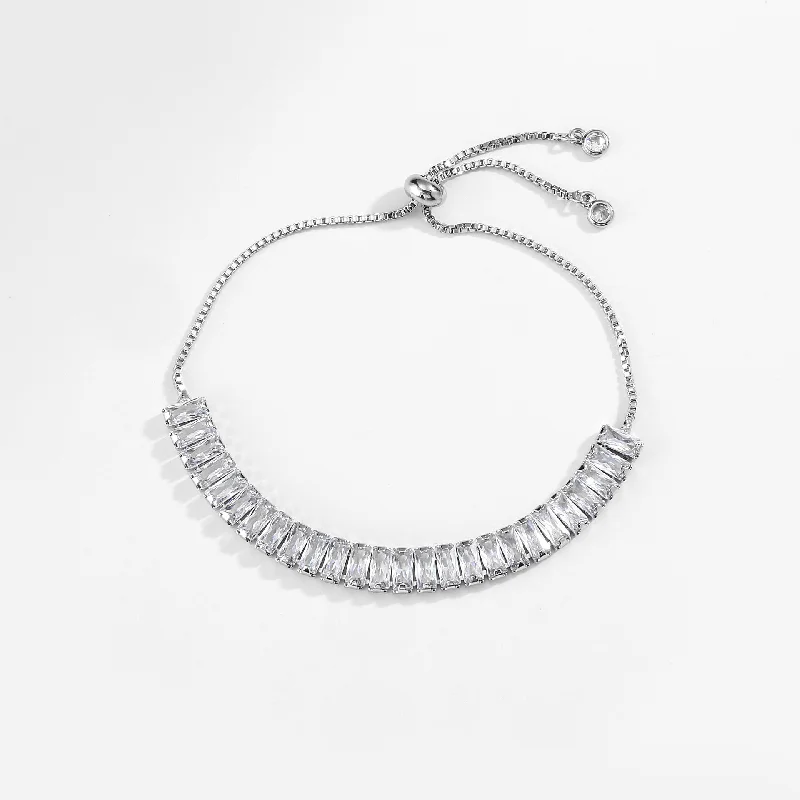 6mm White Gold Color Bracelet